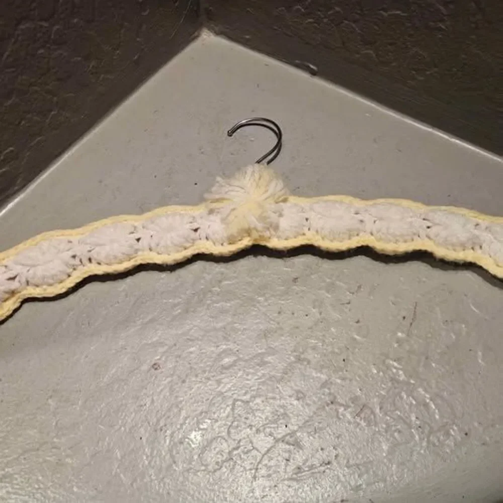 Vintage Crocheted Clothes Hanger